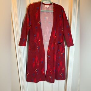 LuLaRoe "Sarah" long cardigan size XS NWT brand new with tags
Red Aztec Pattern